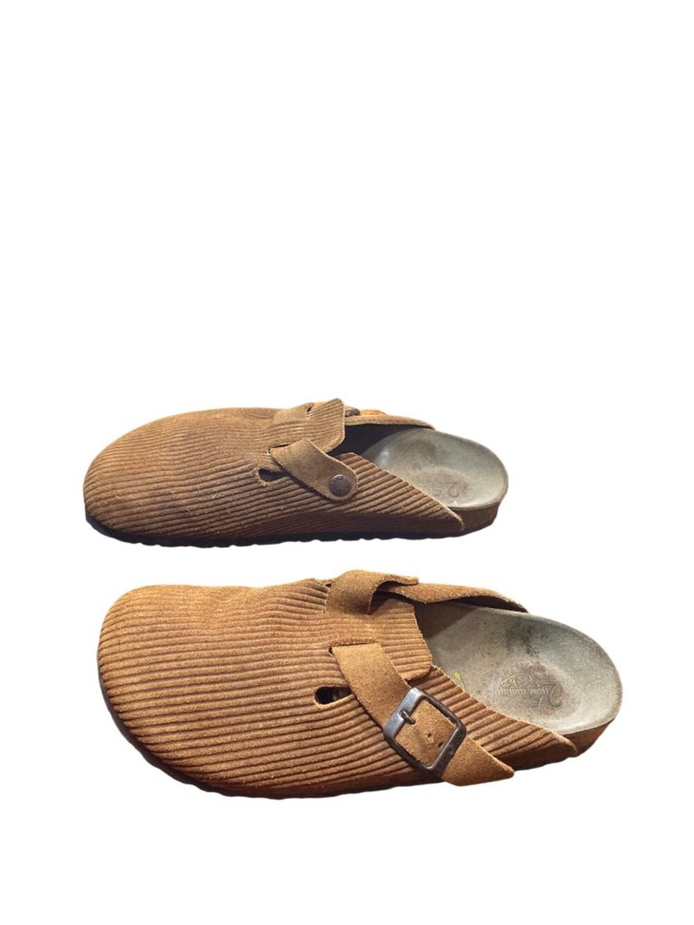 Birkenstock Boston brown suede cordoroy clogs sandals sz 38/8.5 US SKU 10-392 - Picture 4 of 14